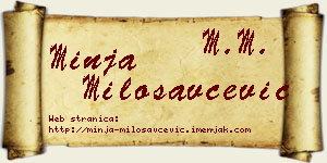 Minja Milosavčević vizit kartica